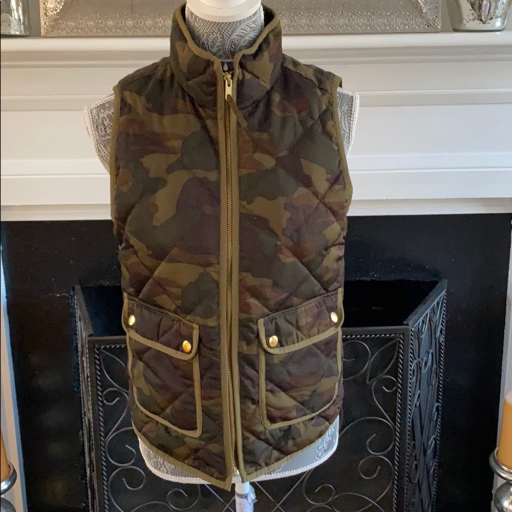 J. CREW Camouflage Vest NWOT